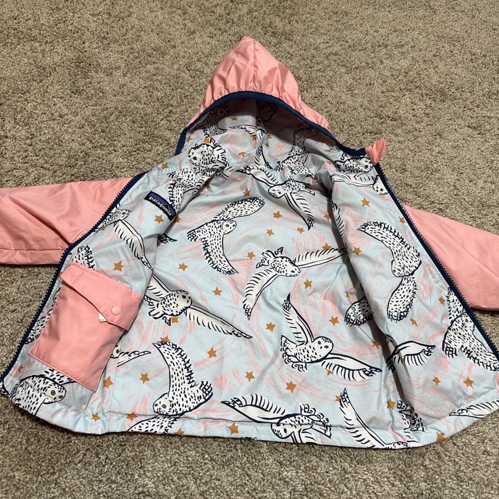 18-24 Month’s Infant/Toddler’s Patagonia Snowy Owl Reversible Puff Ball Jacket - Picture 3 of 4